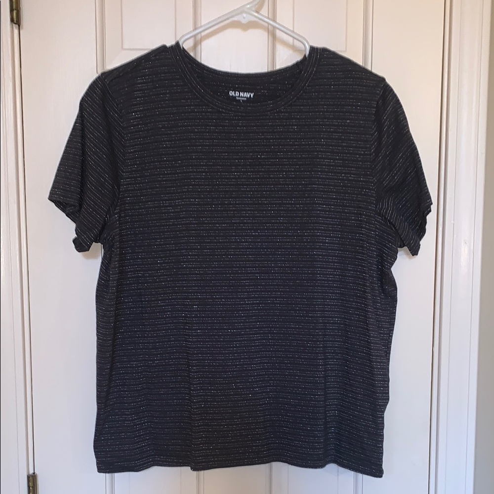 Old Navy Charcoal Striped Tee